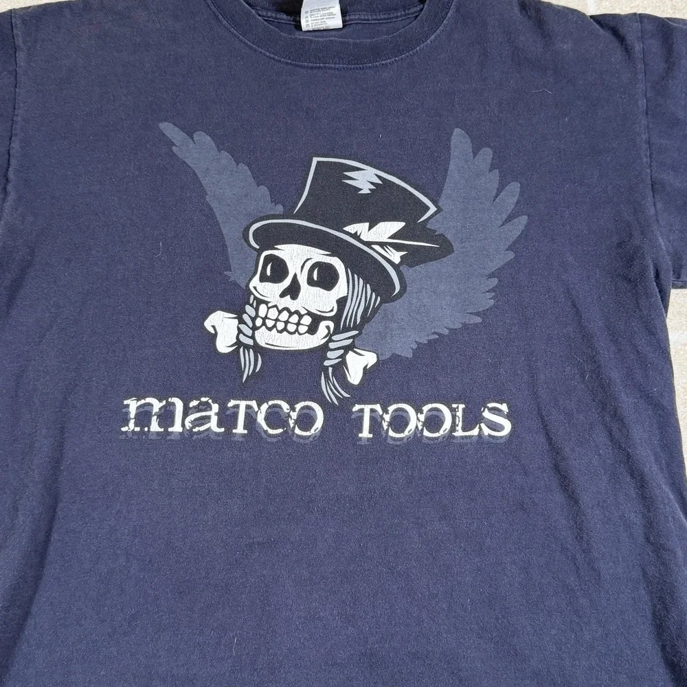 Vintage Matco Tools Skull Tshirt Grung Emo Goth Workwear Y2K Size Large
